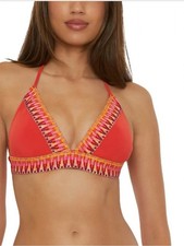 Becca by Rebecca Virtue Avery Fiesta Boho Halter Bikini Top - Fire - Large