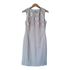 Joseph Ribkoff Creations Beige Diamond Pattern Dress Uk 10 - Vintage