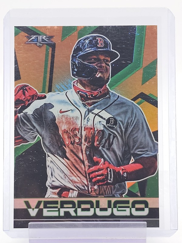 ALEX VERDUGO 2021 TOPPS FIRE BASEBALL ORANGE /299 #71 RED SOX Q7183