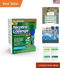 Stop Smoking with Mini Nicotine Polacrilex Lozenges - 81 Mint-Flavored Count