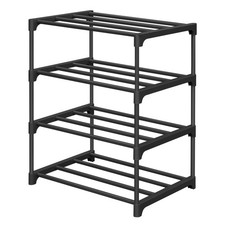 Schuhregal Schuhschrank schmal 4 Ebenen Schuhorganizer Metall 8 Paar Schuhe