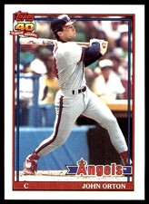 John Orton 1991 Topps #176 California Angels MLB READ FREE SHIPPING AutographDen