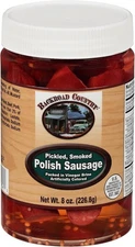 (Free Duty Tax) Backroad Country Pickled Smoked Polish Sausage, 8 Ounce Jar