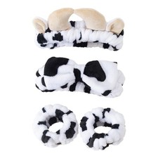 hhdatc Cow Wash Face Headband Spa 1 Count Pack of 1 , white and black