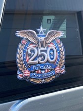 USA anniversary decal sticker 250 years United States of America two decal set