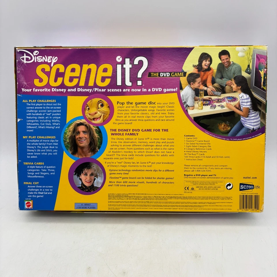 Disney Scene It DVD Game COMPLETE ScreenLife 2004 Pixar Movies Trivia - Image 2 of 4