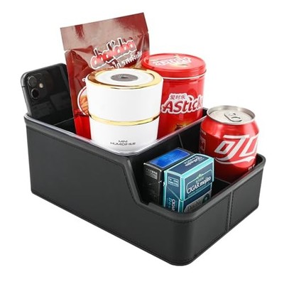 Car Storage Organizer Between Seats,Center Console Armrest Storage Box Black