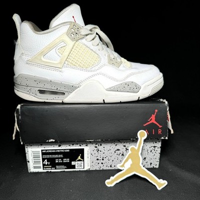 Size 4 - Nike Air Jordan 4 Retro White Oreo 2021 Men's Shoes Ships Now