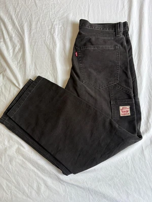 Levis 568 Loose Straight Carpenter Pants Every Night Meteorite Black/Grey 31x30 - Image 1 of 3