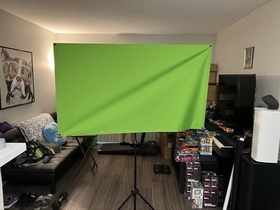 Valera 90in Green Screen Backdrop with Stand for Streaming, Ultra Portable 2 Min