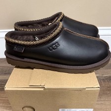 NIB Ugg Men  s Size 8 Women 9/9.5 Tasman LTHR Regen Leather Slipper IWD Ironwood