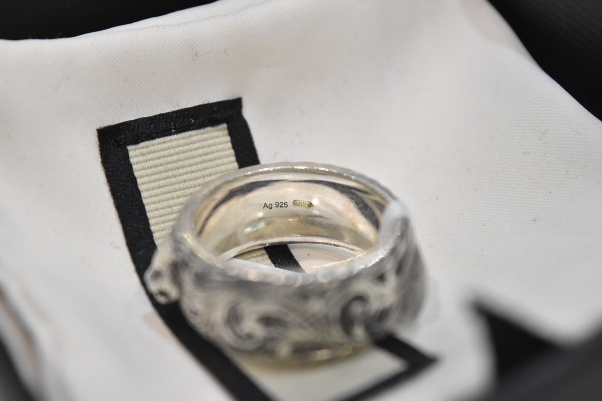 Gucci Thin Silver Ring With Feline Head Cat Head Ring Size 23 | eBay