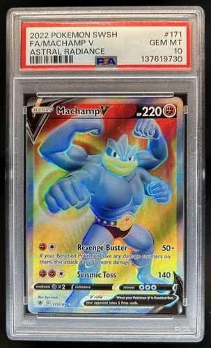 2022 Pokemon SWSH Astral Radiance Machamp V Ultra Rare #171/189 PSA 10 GEM MINT