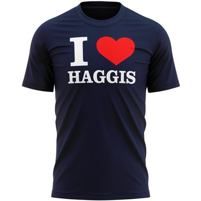 Lustiges T-Shirt für Schotten I Love Haggis Burns Night schottische Feier UK