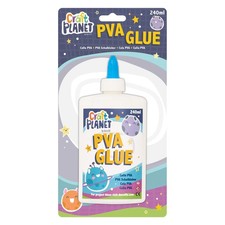 240 ml White Strong Tacky PVA All Purpose Glue For Kids Art Toddler Craft School