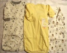 CARTERS Baby 0-9 Month Fleece Pajama Zip Front Sleepbag NWT Choice Duck Owl Paw