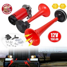 1x Drucklufthorn 12V 2 Klang Fanfare The Godfather Melodie mit Kompressor 150dB