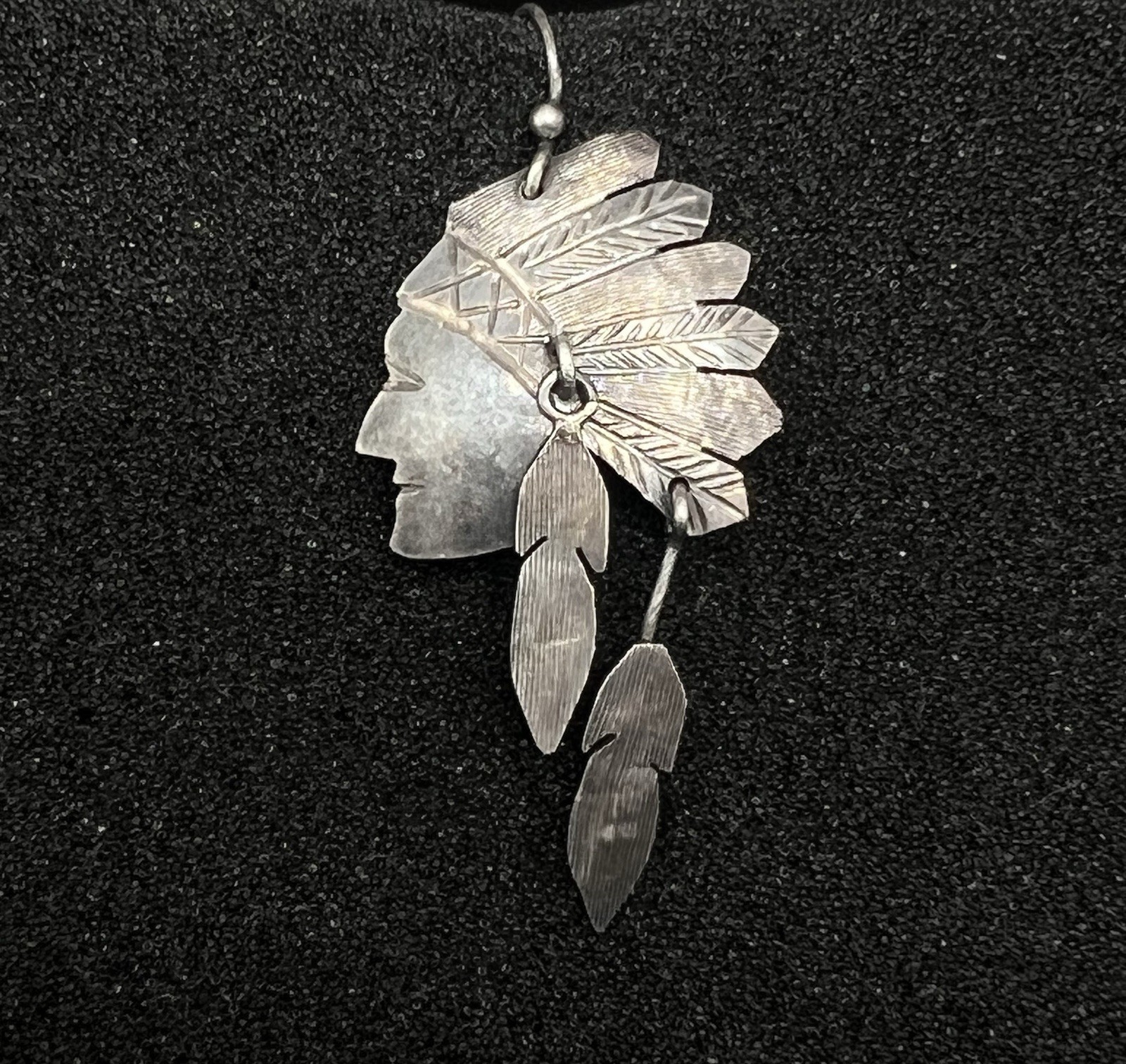 Vintage Signed Native American Chef Sterling Silv… - image 1