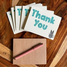 Thank You Cards Greeting Cards Blank Notes  for Gift Friends Set of 6  Envelopes