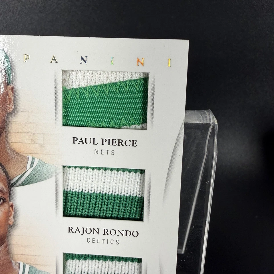 Paul Pierce Rajon Rondo Kevin Garnett 2012 Immaculate Triple Patch Prime /10 - Image 3 of 4