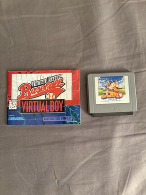 Virtual League Baseball - Authentic Virtual Boy Game Cartridge And Manual