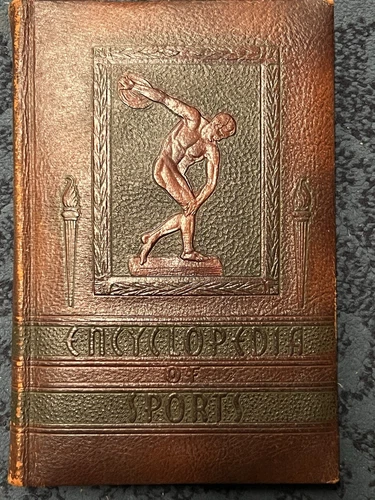 ENCYCLOPEDIA Of SPORTS Leather Bound (c)1944 Frank G. Menke
