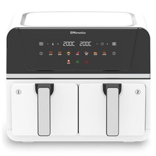 Image of EMtronics 9L Dual Zone Air Fryer 2400W Family Size 8 Preset Cooking Mode Match