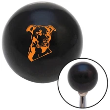 Orange Pitbull Black Shift Knob w/ M16x1.5 Insert Shifter Auto Manual Custom