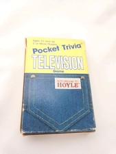 Vtg 1989 Hoyle Pocket Television TV Trivia Game Cards Car Trip Travel Vacation