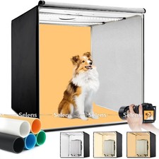 80cm Portable Photo LED Light Box Tent Dimmable Photography Kit Studio 32"
