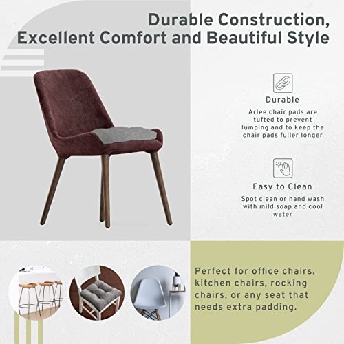 Non-Skid Memory Foam Chair Pads, 2 Count (Pack of 1), Alloy Gray - Picture 6 of 7