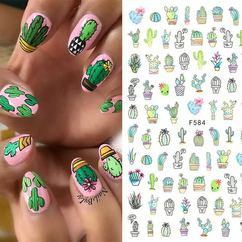 Nail Art Stickers, 50 Sheets Mixed Flower Cartoon Nail Art Water Transfer  Sticker Nail DIY Decals Manicure Tips Decor for Women Girls Kids(BLE) :  Amazon.in: Beauty