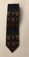 SKULL Men  s Tie. Multicolor.
