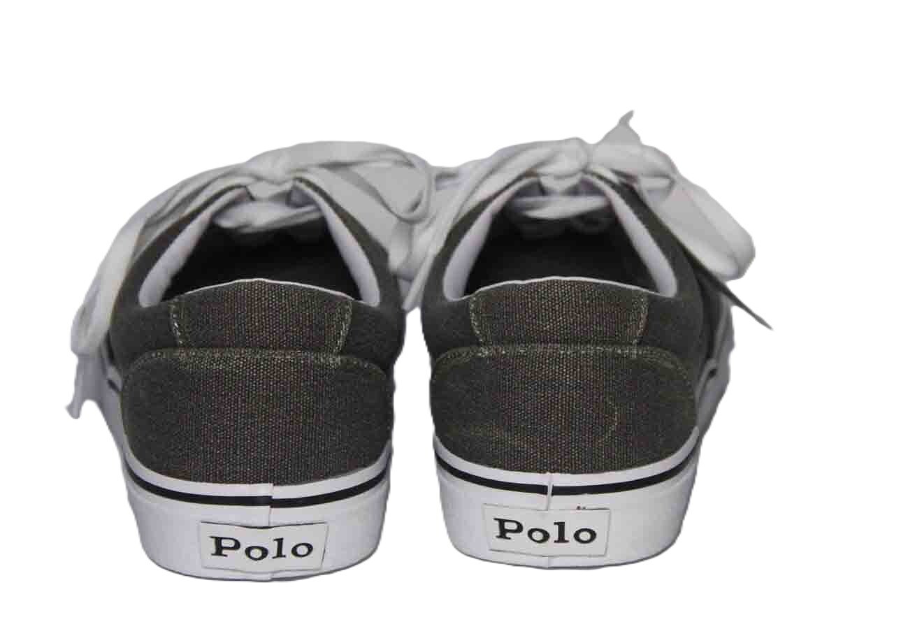 PONY Polo Ralph Lauren Keaton scarpe sneakers tela grigio uomo taglia 10 5 ADATTE 10