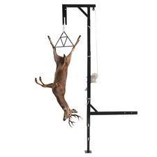 Game Hoist 400lb Hitch Mount Deer Hanger w/ Winch Gambrel Lift-360 Degree Swivel