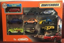 MATCHBOX 9 Car Pack Police Car Fire Truck Dunes MIB
