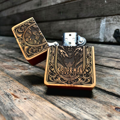 Spiderman Ornament Java Teakwood Engraved Lighter | eBay
