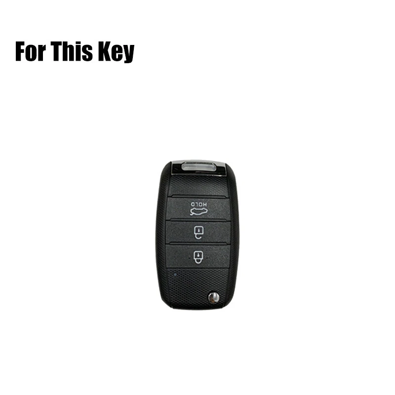 Funda para llave de coche de cuero de aleación de zinc para Kia Rio Soul K3 Sorento Niro Ceed Niro Foto 2 de 4