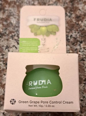 NIB Frudia Green Grape Pore Control Cream, Vegan & Derived From Fruit and .35 oz
