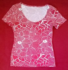 Chemise chemisier haut taille S rouge fleuri 🌻état neuf🌻