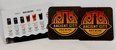 Ancient City St. Augustine Fl Beer Collectible Coaster Brewery X2 Guide Card