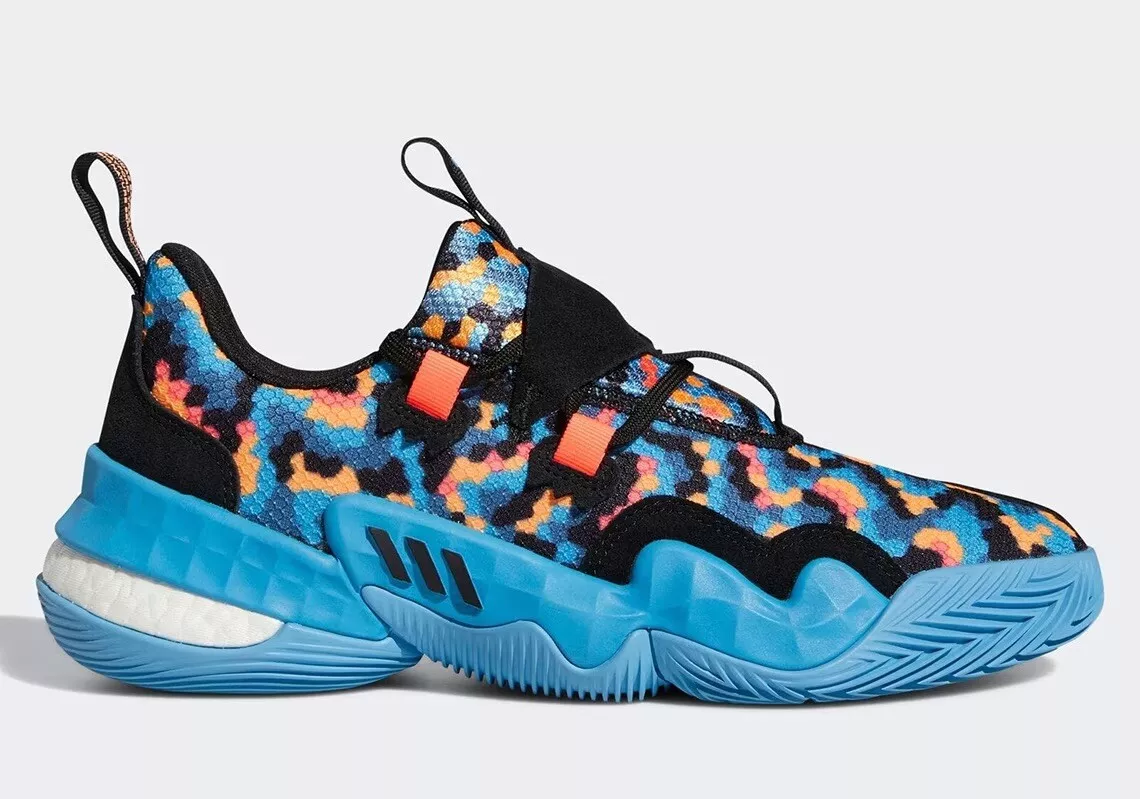 Blue and orange on sale adidas basketball shoes