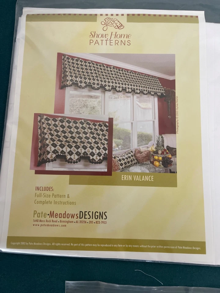 5 Show Home Patterns Erin Valance Julia Melissa Lace Up Dana Window Treatments - Image 2 of 4