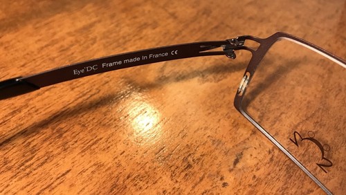 Marco de gafas Eye'DC V702 010 55/16 hecho en Francia venta al por menor $450 - Imagen 8 de 12