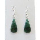 Aventurine green earrings 925 silver earrings gemstone earrings No. e10036