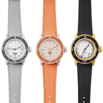 Leather Watch Strap for Blancpain x Swatch Fifty Fathoms Quick Release 22mm/20mm