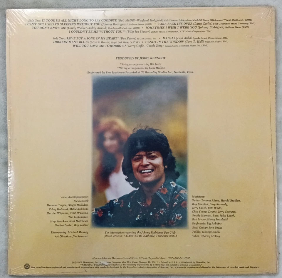 Johnny Rodriquez SEALED Vinyl Record Mercury 1975 USA  - Image 2 of 4