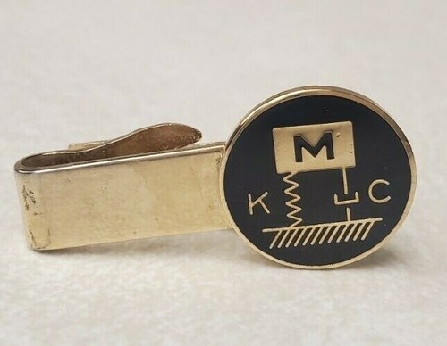 Robbins Co. Attleboro Goldtone KMC Manufacturing Tie Clip