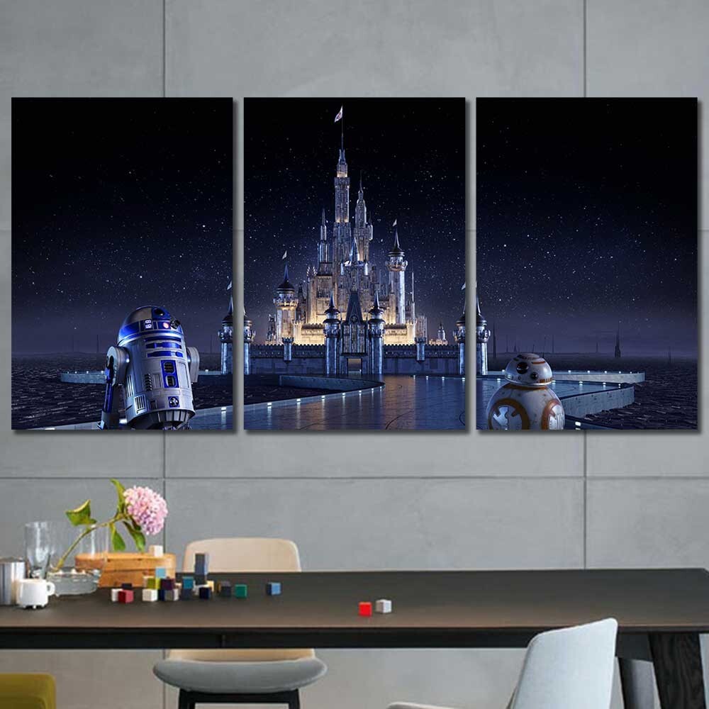 Disney Star Wars R2D2 BB8 Multi-Panel Canvas Wall Art 3 4 5 Options
