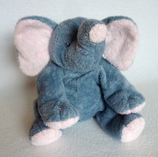 Ty Pluffies Winks Elephant Gray Baby 2007 Tylux Lovey Sewn Eyes Beanie Stuffed